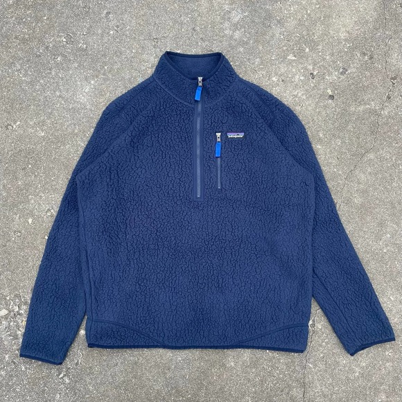 Patagonia Fleece Teddy 1/2 Zip Jacket Men's Large - Picture 2 of 4